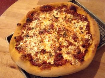 Pizza with Ground Beef
