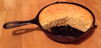 Cornbread in the Pan
