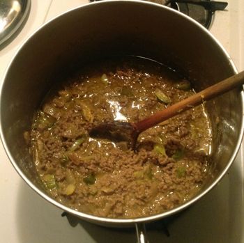 Thai Beef Curry in the Pan
