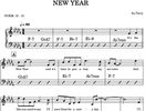 New Year lead sheet with lyrics