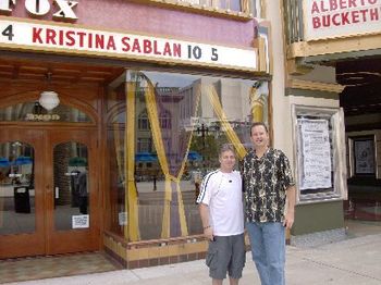 Darren with Travis Hogue prior to a performance at the Little Fox Theatre - October 2008
