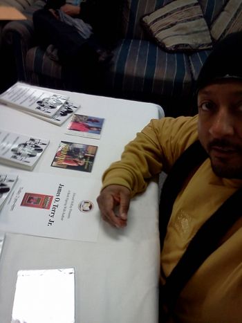 2013 EDWARD McKAY BOOKSIGNING FOR SOUL-FULL PRODUCTIONS(view of SOUL-FULL author J.O.T. at table with copies of new book)

