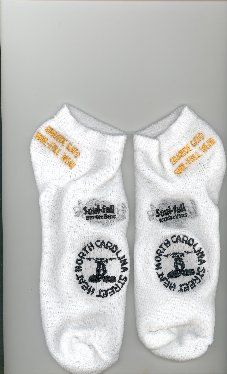 SOUL-FULL WEAR NORTH CAROLINA STREET HEAT SERIES mens white footie socks(Embroided Soul-full logo and words)
