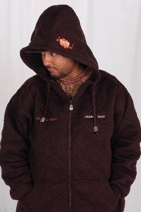 QUILTED COTTON SOUL-FULL WEAR HOODIE with ZIPPER
