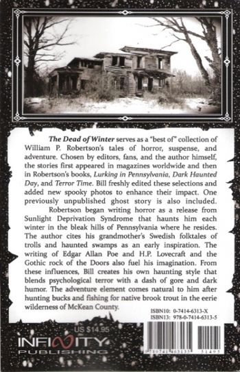 Artist David Cox created the chilling front and back covers of THE DEAD OF WINTER.
