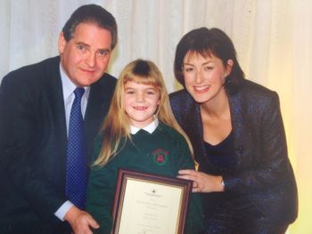 Anthea McNeill is presented with a bravery award in 2001
