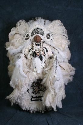 Donald Harrison is the Big Chief the Congo Square.  Harrison designs and hand makes a new suit each year. The tradition rituals of  these groups can be linked back to Congo Sqaure where African people
