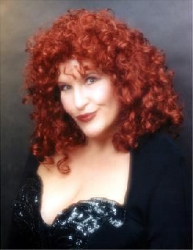 Cami as Bette Midler with flaming Red Hair
