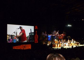On the big screen, Jimmy Buffett concert, Alpine Valley, Wis.
