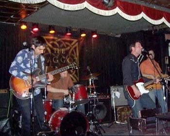 The Band: (L to R) Steve Antonakos, Chris Benelli, Don, Tony Tino Baggot Inn, NYC  April 2005   Photo: Candice Sering
