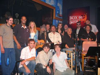 with cast and crew from Kix 96: Suzanna Spring, Kylie Harris from GAC, and Phil Lee perform on "Muscle Shoals to Music Row Live"
