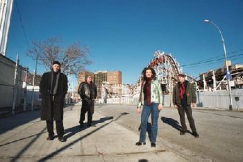 The first WonderWheels photo shoot took place on the coldest Saturday in January 2003 in Coney Island, Brooklyn - that is the Cyclone roller coaster behind us.
