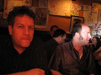 Ian + Andy in the light, Freddy's Backroom, Brooklyn. June 2006
