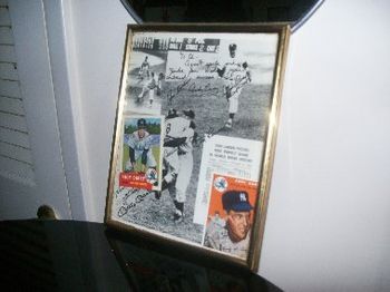 Andy Carey (my friend Jenny's daddy) autographed photo and baseball card
