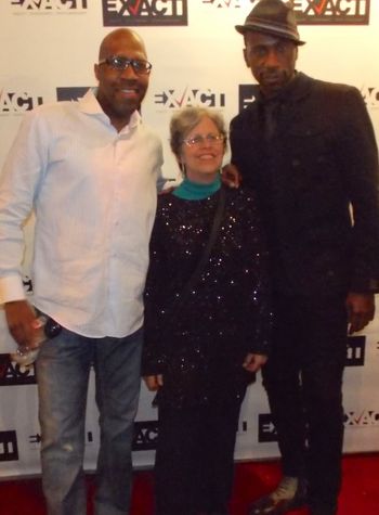 With TRTB producing partner Darryl Pitts, left, and Leon who stars as the late Eddie Taylor Sr, at 3/12/2015 promo party
