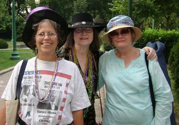 Arlington Court ladies at Charleston WV Labor Day funeral parade 2008: Bonni, Sandy Fisher, Laura Lou Harbert
