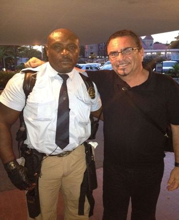 Michael O'Neill with Security in Lagos,Nigeria 2012
