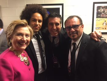MO w Hillary Clinton,Carlitos del Puerto & Cheche Alara
