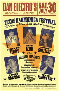 2011 Texas Harmonica Festival Commemorative Poster 