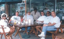 Haywood & Jeannie having breakfast with The Romero Brothers
