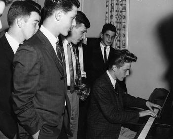 Paul entertaining his school mates, 1963
