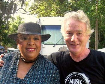 Jazz and Blues Artist Linda Cole with Paul at a private party Gig in 2010
