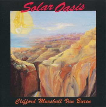 Solar Oasis front cover, painting by N. Van Buren
