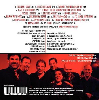Back cover of the CD jacket
