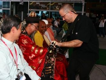The Religious Leaders of Singapore Jamming with Mr. King
