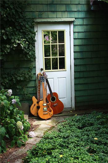 Guitars Hangin by the Door
