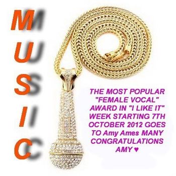 Amy Ames Most Popular Female Vocal Award October 2012
