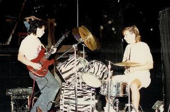 lost cause in action - brothers as rhythm section (check out those drums!) Theater Gallery, Deep Ellum 1986
