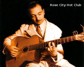 Django Reinhardt fell in love with the style of popular American swing-jazz music and blended it with traditional Gypsy music.
