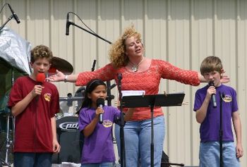 Jennifer Barber, Hayden Rice, Emma Rice and Joshua McCain perform "BreakOut", One Mission One Voice Music Festival, 2006
