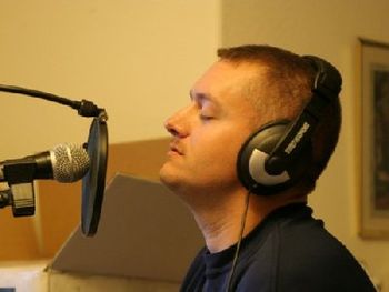 Jason recording "Healed By Faith", March, 2009

