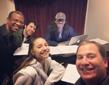 Rehearsing Phil LaMarr (MadTV), Juan Pablo Di Pace (Fuller House), Mackenzie Ziegler, and Jared Gertner (The Book of Mormon) for The Wonderful Winter of Oz
