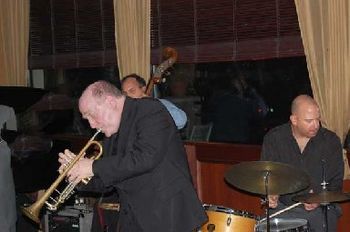 Playing with Lew Soloff after Gerry Niewood tribute concert
