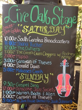 Ocrafolk Festival, 2014! Honored to be on the board with such awesome acts!
