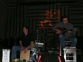 Duo: Percussionist Will Phillips and guitarist Marco Tulio at Saint Rocke (Hermosa Beach, 2009)
