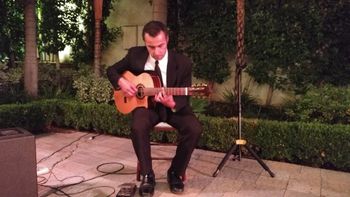 Performing a solo corporate event (Los Angeles, CA - 2018)
