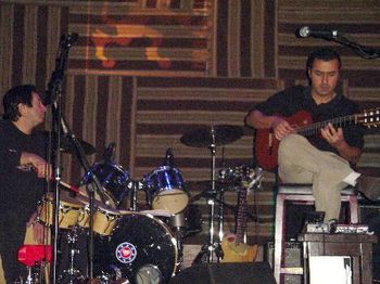 Duo: percussionist Richie Gajate Garcia and guitarist Marco Tulio (Hermosa Beach, 2009).
