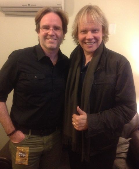 John with Styx Guitarist James 'JY' Young
