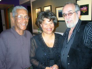 The dynamic trio at the Jazz Bakery - me with Roger Kellaway and K. Lawrence Dunham
