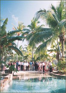 A poolside wedding
