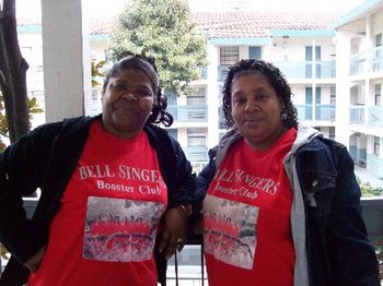 Peggy & Dee Dee (Bell Singers Booster Club Members) traveling with Bell Singers in AL 01/08
