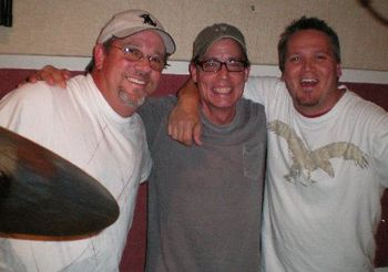 Don Dorsey, Dan Wojciechowski & Sean......in the studio, recording drum tracks for the album......"A Different Kind of Worship"
