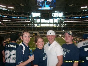 Grant, Emily, Brian and Kyle Cowboy Stadium 2009
