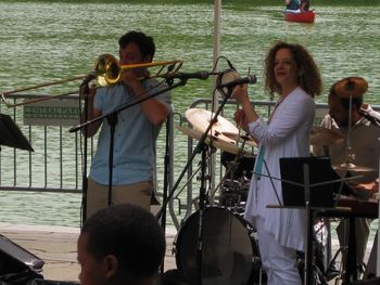 l to r: Noah, Susan, Vanderlei at the Harlem Meer Performance Festival (Photo: Roy Levit)
