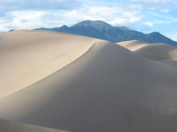 The Great Sand Dunes, Colorado. We stoped here on our summer RV trip. We climbed to the top and Cord got some great pictures of the Dunes. This is one of many.
