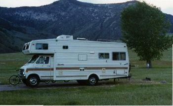 The RV, 20 years old and looking good. Montana.
